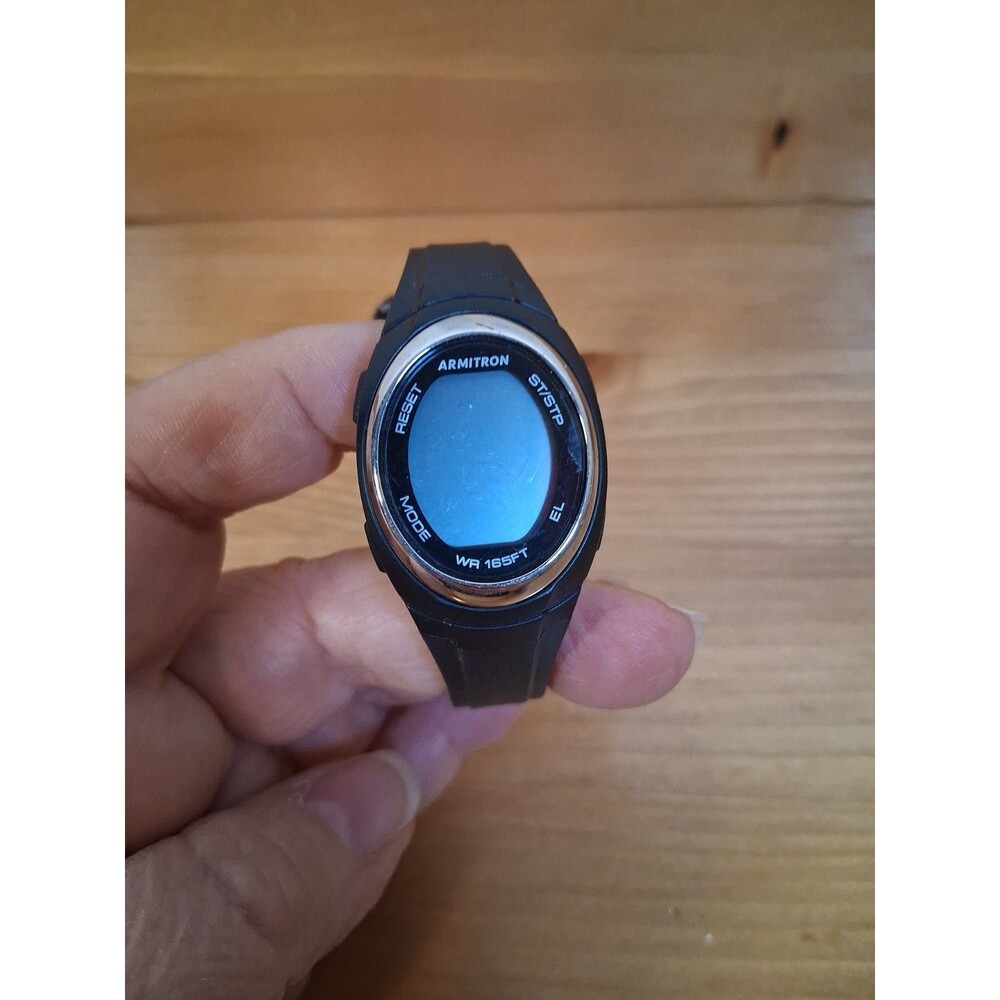 Vintage Armitron Digital Watch Womens Black Tone Stainless Steel Not Working